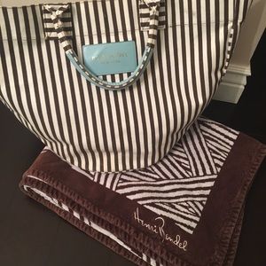 Henri bendel beach bag and matching towel